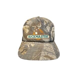 Buckmasters Camo Trucker Hat Real Tree Mesh Snapback Cap Made in USA Vantage